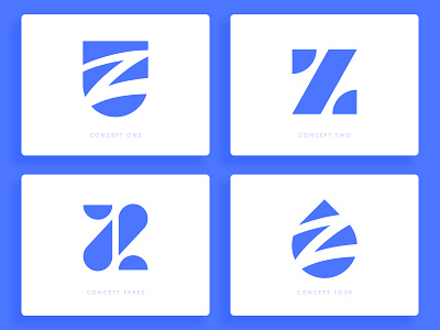 Ziptility - Logo Concepts brand brand identity branding design for sale unused buy identity designer illustration lettermark logo logo design logomark logomarks logotype designer negative space shield logo smart mark typography vector water drop z