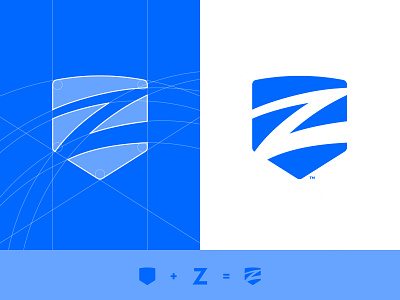 Ziptility - Logo Grid brand branding cleverlogo grid layout identity design letter mark icon symbol shield logo trademark typography z