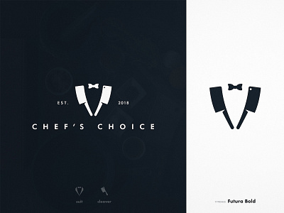 Chef's Choice - Brand Identity brand brand identity branding chef cleaver design identity identity designer illustration lettermark logo logo design logomark logotype designer mark negative space smart mark style guide suits typography