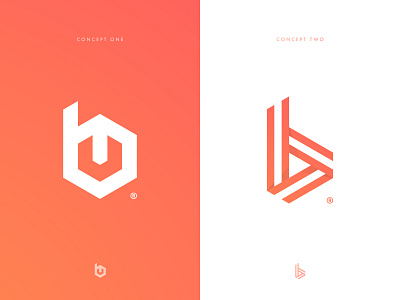 Bevel Unlimited - Logo Concepts b letter brand branding folded identity designer lettermark logotypedesign monogram design negative space logo negativespace smart mark typography