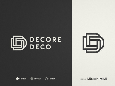 Decore Deco - Brand Identity brand brand identity branding d letter design grid layout identity identity designer illustration lettermark logo logo design logomark logotype designer mark negative space smart mark style guide trademark typography