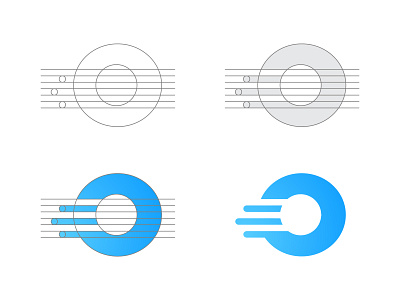 Ordevo - Logo Grid blue and white brand brand identity branding design grid design identity designer illustration lettermark logo logo design logomark logotype designer negative space negative space logo negativespace o letter smart mark speed typography