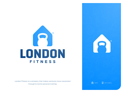 London Fitness - Brand Identity brand brand identity branding design fitness gym logo home house identity designer kettlebell lettermark logo logomark logotype designer mark design negative space personal training smart mark typography workout app