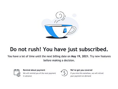 Do not rush! You have just subscribed