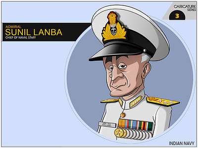 Chief Of Staff- INDIAN NAVY animate art caricature digital art illustration photoshop sketch