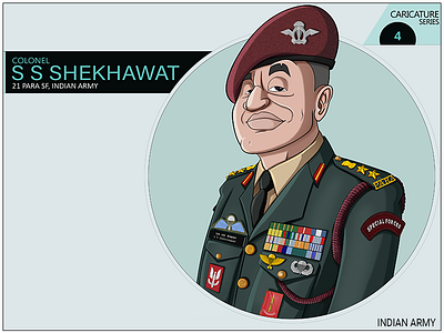 COLONEL SAURABH SINGH SHEKHAWAT animate art caricature digital art illustration photoshop sketch