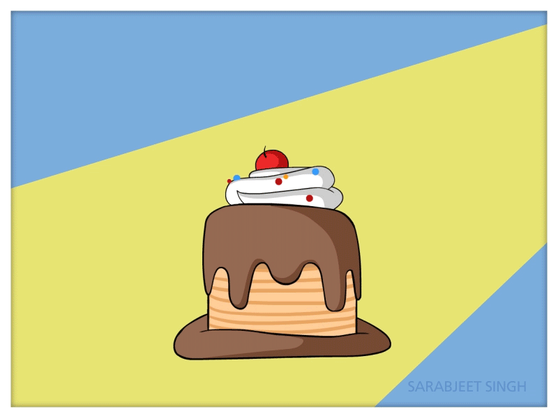 Cake Bake!! 2d adobe aftereffects animate animation art cake design illustration intuos wacom