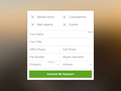 Email Signature Generator