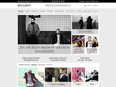 STYLEPIT re-launch e commerce stylepit web design