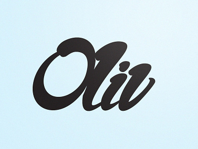 Oliv... black blue logo script type typography wip