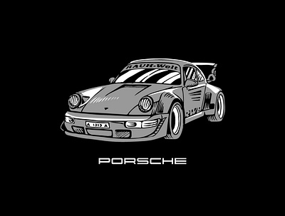 Porsche 911 RWB car porsche 911 speedcar sportcar t shirt