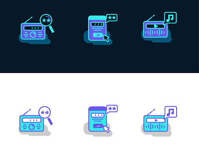 Radio Car App icon app flat icon icon set minimal ui website