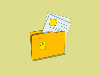File folder graphic design illustration vector vivid yellow