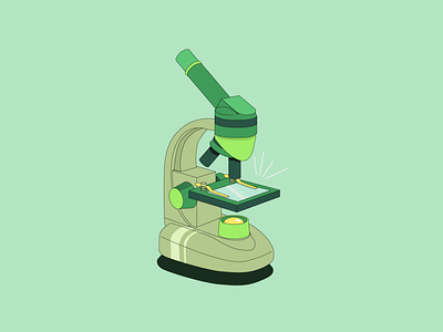 Microscope graphic design green illustration microscope vector vivid