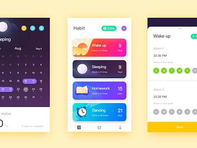 habit formation by Chen.YY on Dribbble