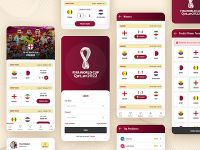 FIFA 2022 Football Prediction App app ui clean ui design fifa football match score predict and win prediction score prediction soccer ui ux worldcup