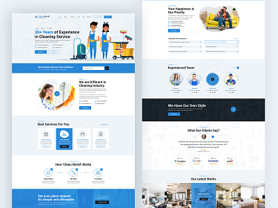 Cleaning Company Web design ux design clean ui cleaning service website webdesign cleaning