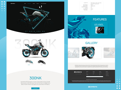 Motorcycle website ui cfmoto landing page motor motorbike motorcyle productpage ui ux