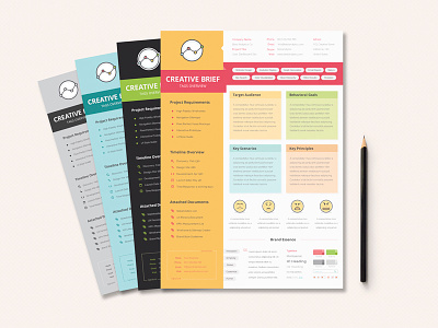 UX Workflow - Creative Brief agency audience brand briefing creative design document emoji experience overview report scenario sticker target timeline user ux