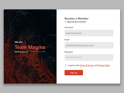 Team Magma Sign Up