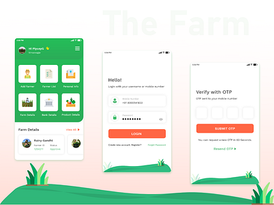 Agriculture Farm App uiux design