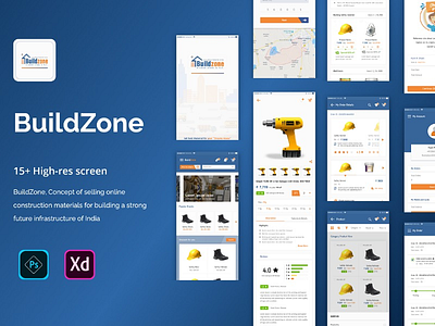 BuildZone app constructions e commerce material design