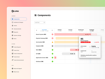 Alternative components overview admin app dashboard overview schedule sidebar system timeline web