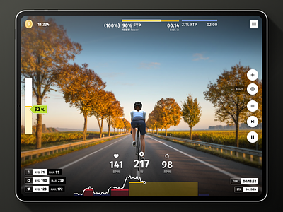 ROUVY: Workout Ride Screen 3d app control game indoor cycling ipad rouvy sport ui zwift