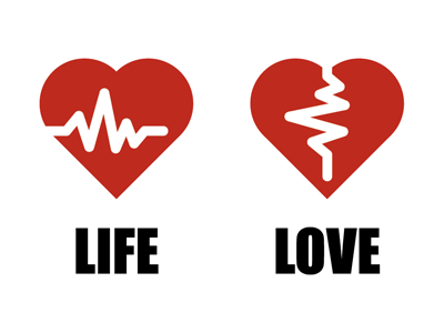 Life vs. Love break fun heart idea life love pulse