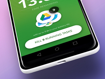 Avast Battery Saver teaser android app button counter mobile ui