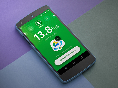 Avast Battery Saver: Main screen android app button counter mobile ui