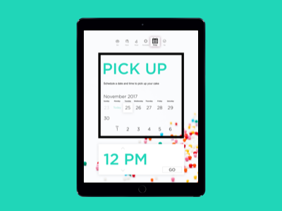 Pickup Page app concept design food app ipad kiosk tablet tablet design ui ui design user experience design