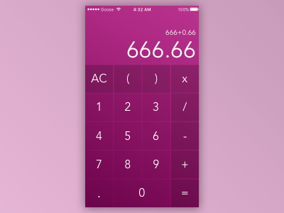 Calculator by Alex O Grady on Dribbble