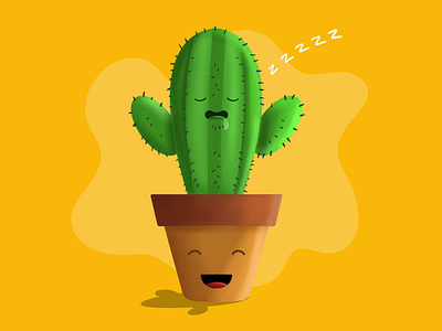 The Cactus illustration branding charachter design character art concept art design illustrate illustration logo nightlife