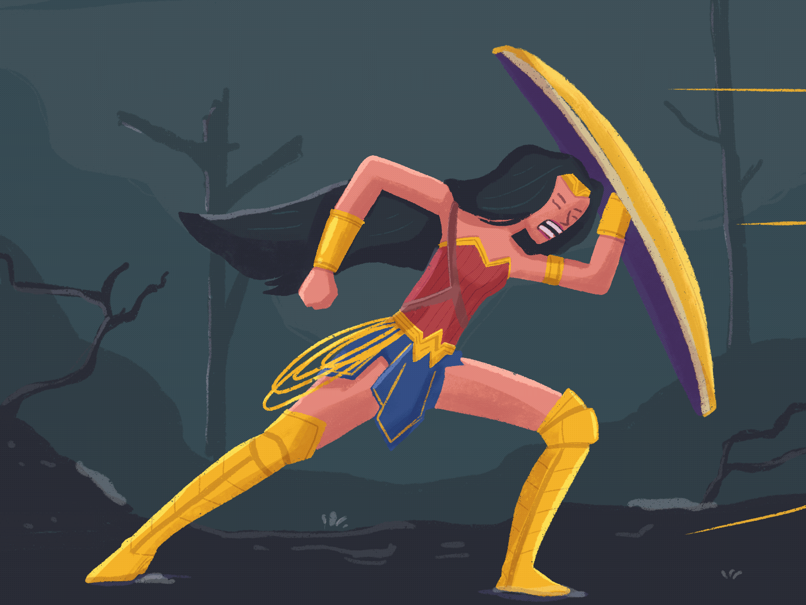 Wonder Woman Animation by Nimblechapps on Dribbble