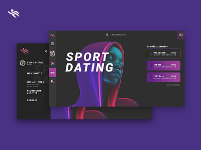 Sport Dating animation app design flat illustration logo sport ui ux vector web website