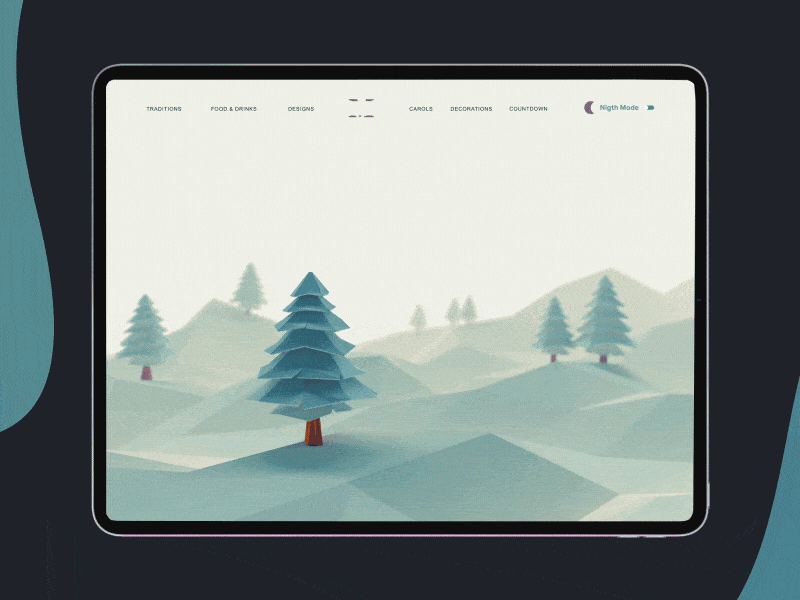 Christmas Landing Page app animation design illustration invision studio ipad landing page typography ui ux vector