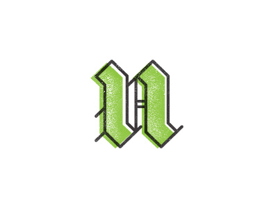 Niles Design Co blackletter custom design graphic logo n personal rebrand typography