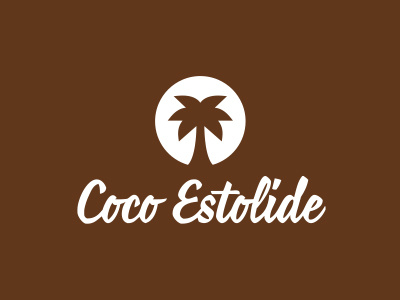 Funny name, serious plant-based oil brown coconut custom logo oil palm plant script tree