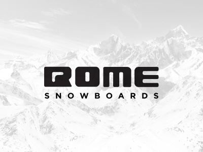 Rome Snowboards Logo custom e logo m o r rome snowboard type typography