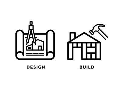 Design + Build Icons architect build builder compass design engineer hammer home house icon plan