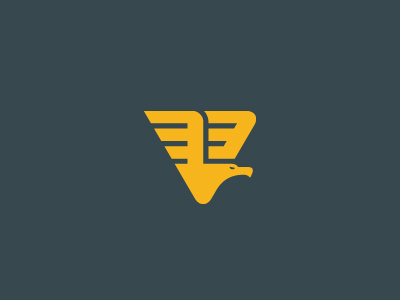 Tri-Eagle bird eagle flight fly geometric logo triangle v wings