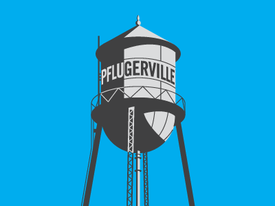 Pflugerville Water Tower austin pflugerville shadow texas tower two tone water water tower