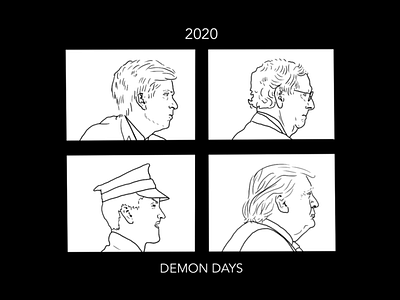 Feels like some demon days. applepencil blacklivesmatter demondays drawingoftheday gorillaz illustration ipadpro politicalcartoons politicalcorruption procreate