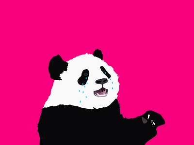 sad panda applepencil drawingoftheday illustration ipadpro panda procreate