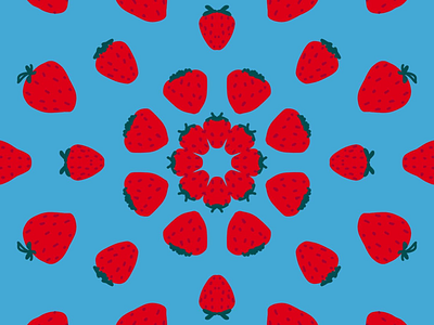 Strawberries pattern procreate strawberry