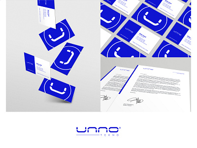 Unno Tekno / Stationery art direction brand branding business cards color design elegant identity logo minimal modern palette product stationery technology vibrant visual web