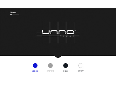 Unno Tekno - Color Palette brand branding color design elegant grid identity logo minimal modern palette product technology visual