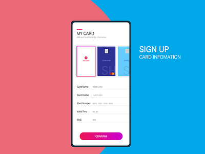 Daily Ui #1_Card Information card cardui dailyui fintech mypage