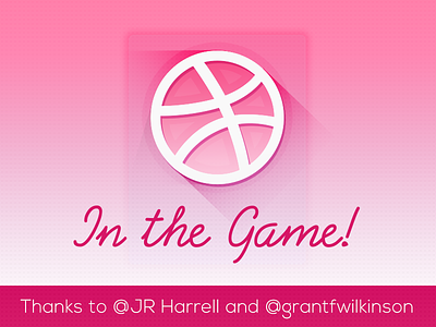 In the Game! debut dribbble flat freebie psd
